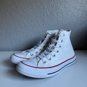 Women's White High Top Converse Size 6